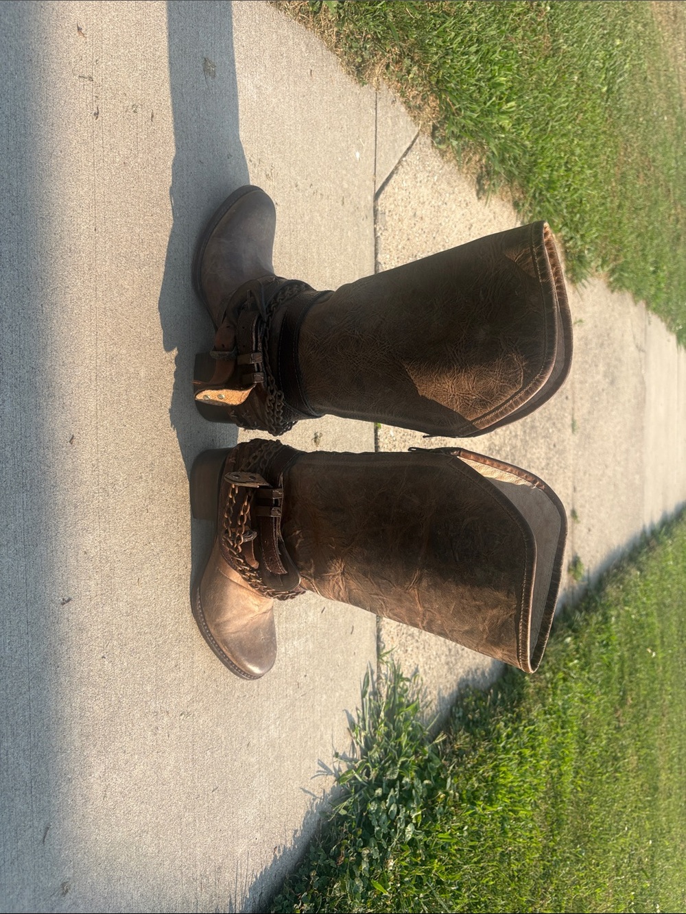 Freebird by Steven Brown Leather Western Heeled Boots - Picture 2 of 6